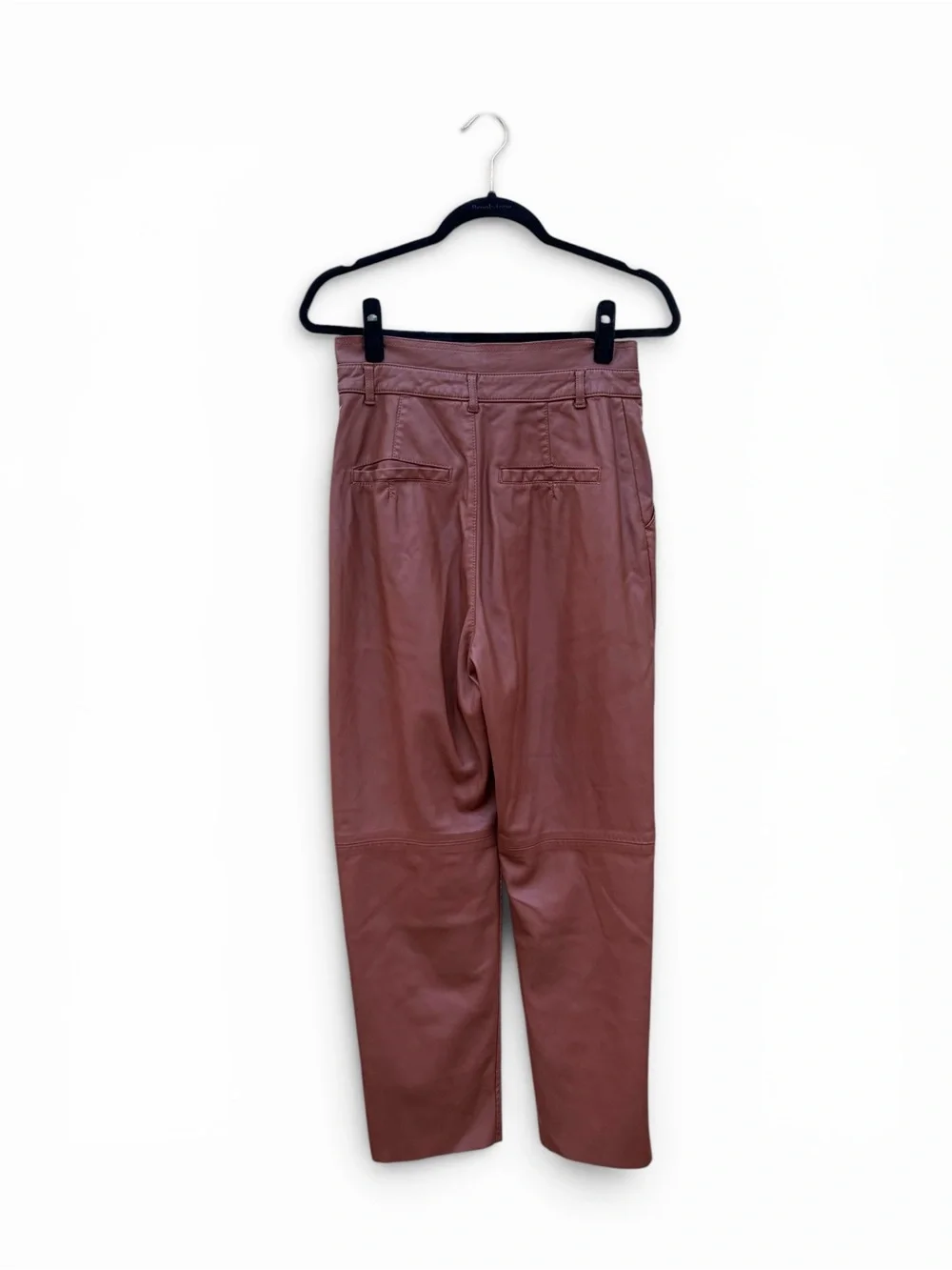Free People Burnt Orange Skirt with Faux Leather Waistband